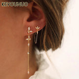 Butterfly CZ Hoop Earrings Wedding Party Jewelry