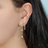 Silver Filled CZ Stud Drop Earrings For Women