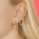 Silver Filled CZ Stud Drop Earrings For Women