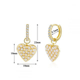 Silver Filled Earcuff Pearl Drop Earrings for Women
