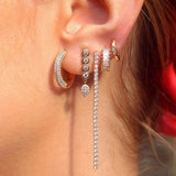 Zircon Teardrop Dangle Earrings for Women, Wedding Jewelry