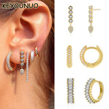 Zircon Teardrop Dangle Earrings for Women, Wedding Jewelry