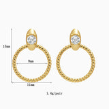 Vintage Zircon Piercing Women's Earring Party Jewelry