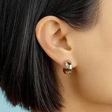Star Hoop Earrings Zircon Wedding Jewelry Wholesale