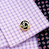 French Animal Cufflinks for Men Wedding Buttons Gold Horse Guests