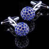 Crystal Ball Cufflinks for High Shirt Cuffs