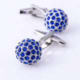 Crystal Ball Cufflinks for High Shirt Cuffs