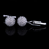 Crystal Cuff link for Mens High Shirt Wedding Guests