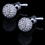 Crystal Cuff link for Mens High Shirt Wedding Guests