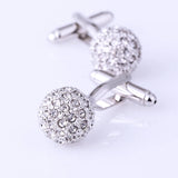 Crystal Cuff link for Mens High Shirt Wedding Guests