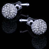 Crystal Cuff link for Mens High Shirt Wedding Guests