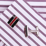 Red Crystal Cufflink for Mens Shirt