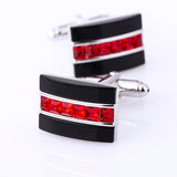 Red Crystal Cufflink for Mens Shirt
