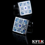 Men's Enamel Cufflinks for High Wedding Guests