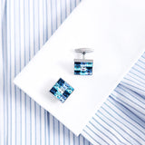 Crystal Cufflink for Mens Wedding Groom Button High Guests