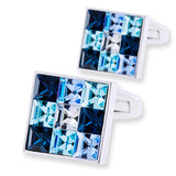 Crystal Cufflink for Mens Wedding Groom Button High Guests