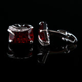 Men's Wedding Cufflinks Red Pierced Cuff Buttons High Abotoaduras Guests
