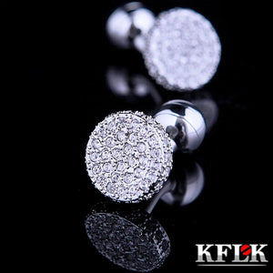 Crystal Cufflinks for Men High Wedding Guests