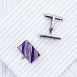 High Purple Wedding Cufflinks for Men