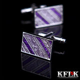 High Purple Wedding Cufflinks for Men