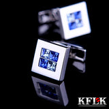 Crystal cufflinks for mens shirt cuff buttons High abotoaduras Jewelry