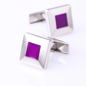 Purple Gemelos Cufflinks Men's Cuff Button High Cuff Link