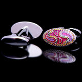 Enamel Cufflinks for Men - High Art Patterns Abotoaduras Jewelry