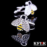 Crystal cuff links High Bee abotoaduras Jewelry