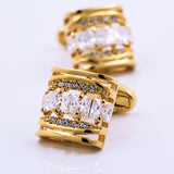 Gold-color Men's Shirt Cuff Links Button Wedding Cufflinks