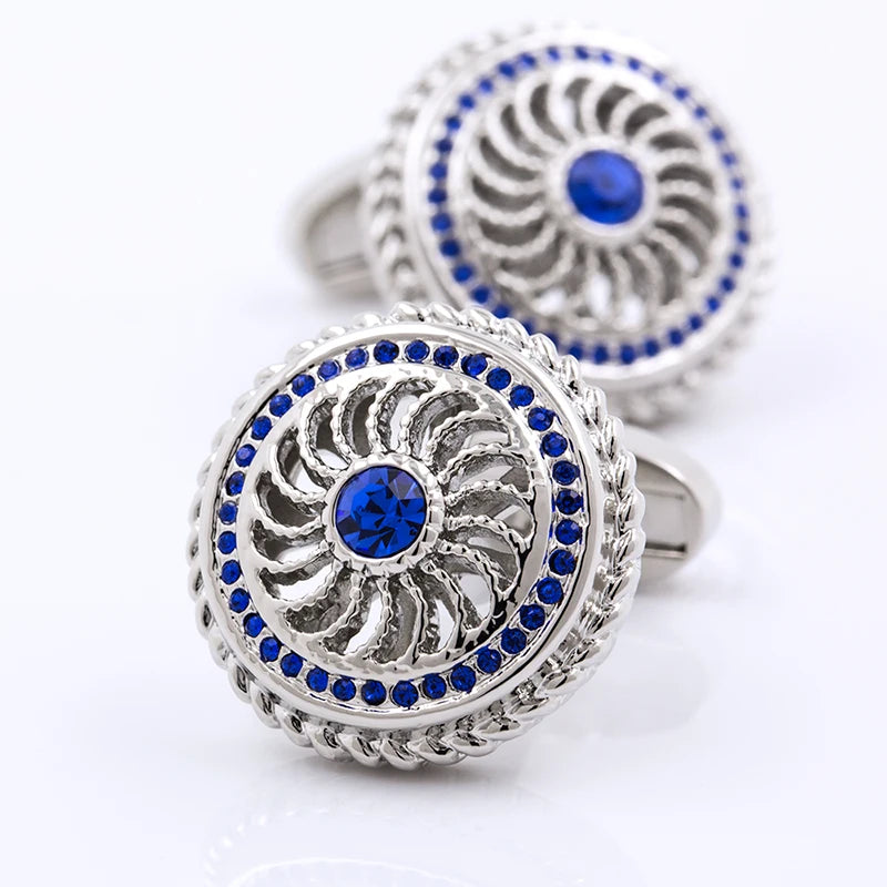 Men's Crystal Cufflinks for Wedding Gift
