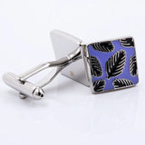 Men's Square Feathers Cufflinks for Wedding