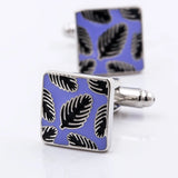 Men's Square Feathers Cufflinks for Wedding