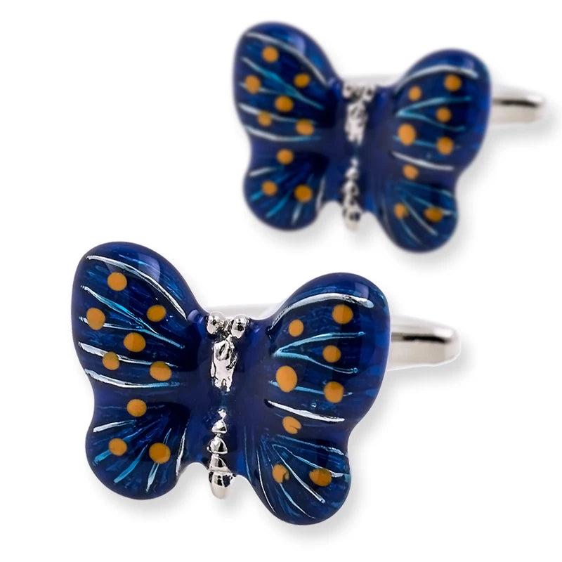 Butterfly Cufflinks Animal Button Wedding Men's Shirt