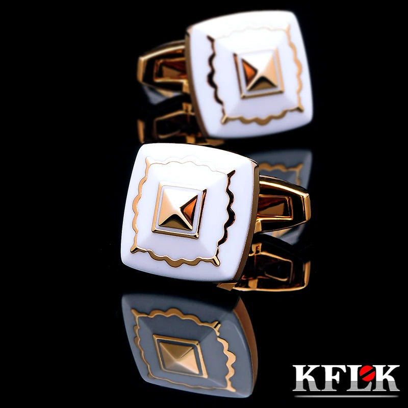 French Cufflink for Men High Gold-color Wedding Groom