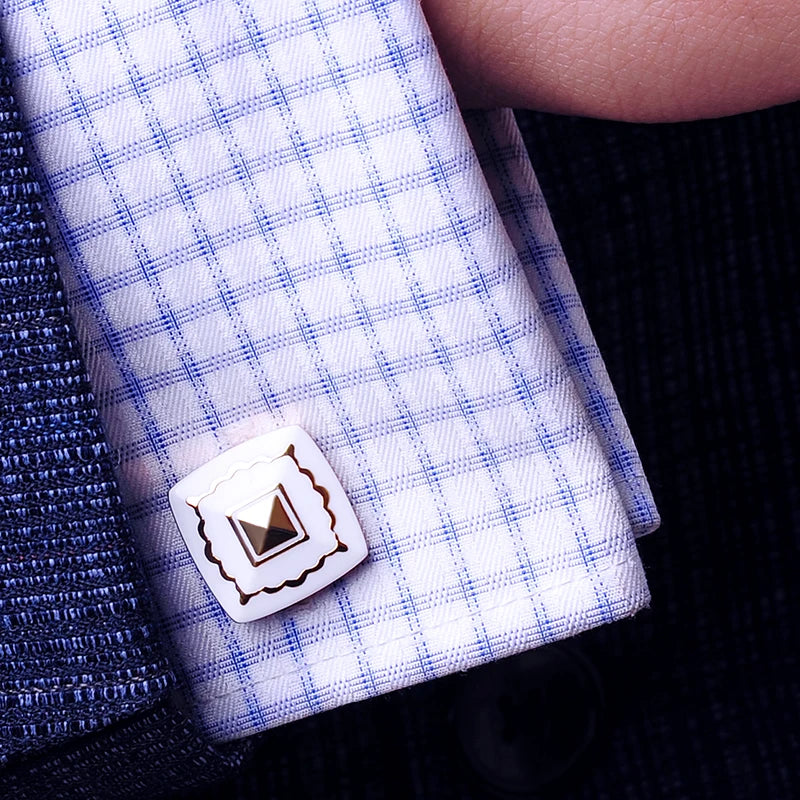 French Cufflink for Men High Gold-color Wedding Groom