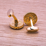 Crystal Round Cufflinks for Men Wedding Guests