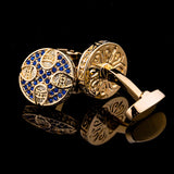 Crystal Round Cufflinks for Men Wedding Guests