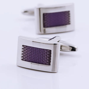 Purple Cufflinks for Men's Shirts at Wedding