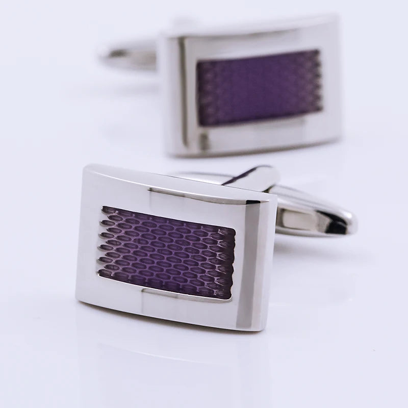 Purple Cufflinks for Men's Shirts at Wedding