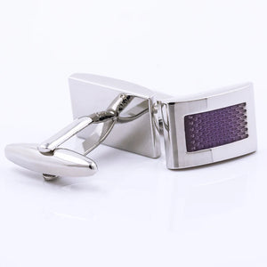 Purple Cufflinks for Men's Shirts at Wedding