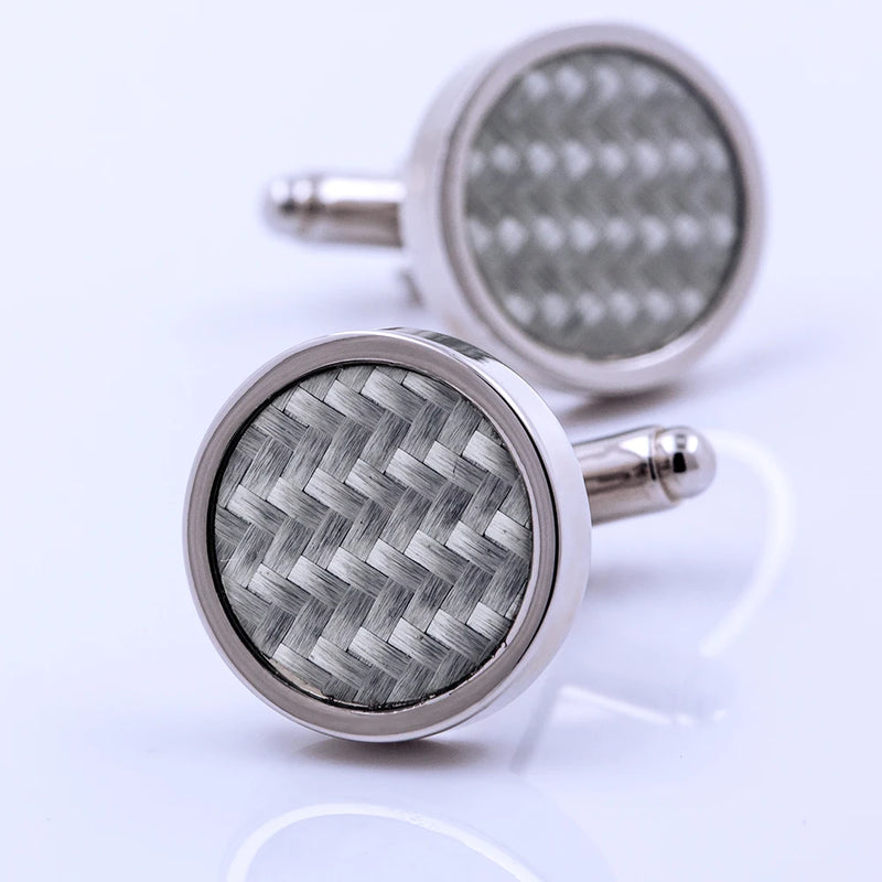 Round Cufflinks for Men's Shirts - Wedding Button Guest