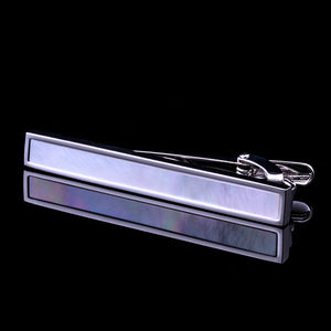 Men's Shell Necktie Clips for Wedding, Set of 3