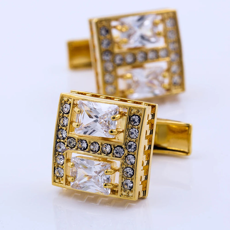 Men's Shirt Cufflinks Square Button High Wedding Present Cuff