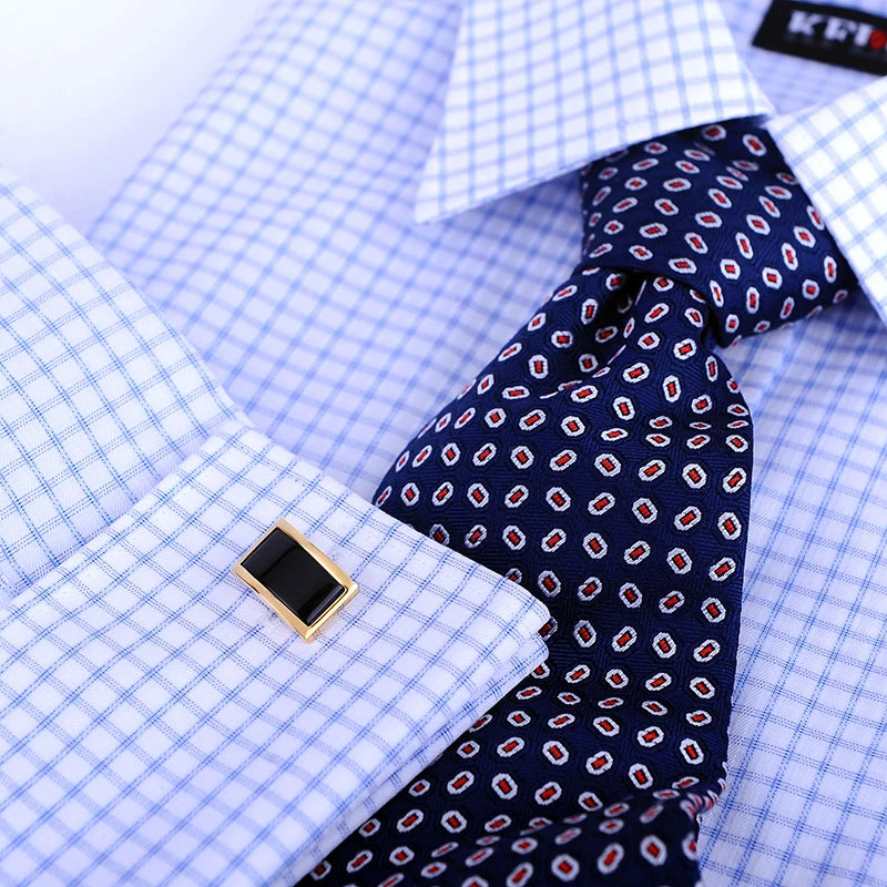 Gold-color Cufflinks for Men's Cuff Buttons