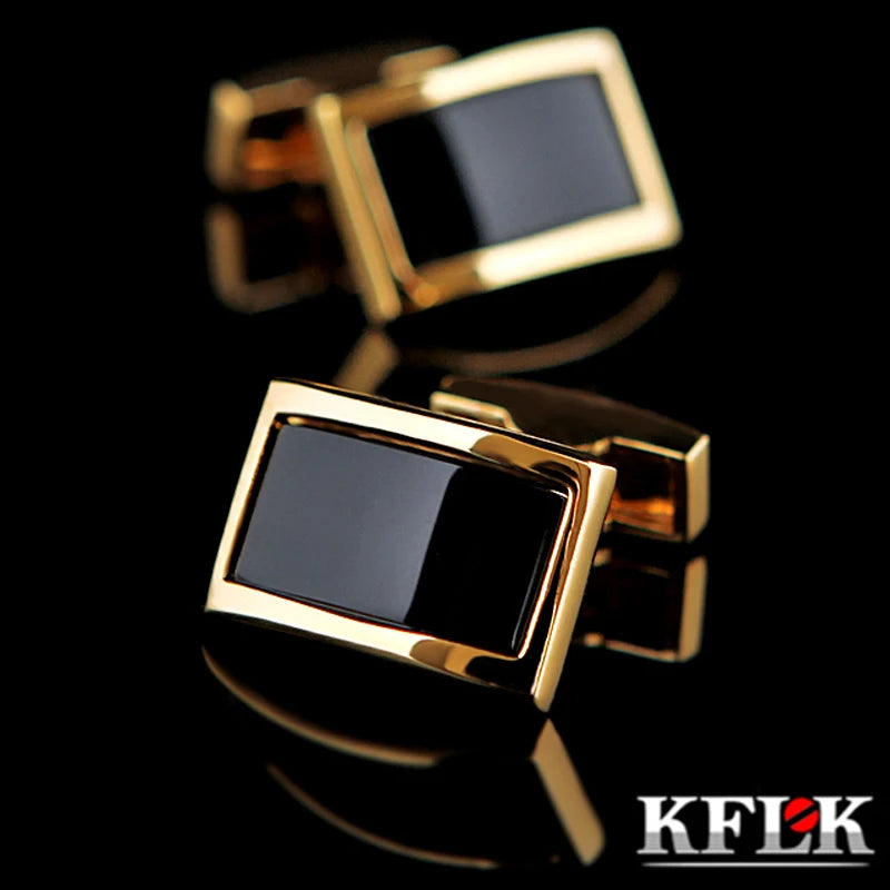 Gold-color Cufflinks for Men's Cuff Buttons