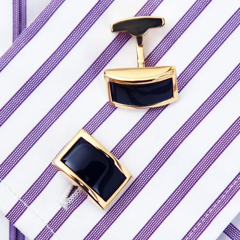 Gold-color Cufflinks for Men's Cuff Buttons