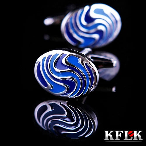 High cuff link gemelos Ellipse abotoaduras Jewelry