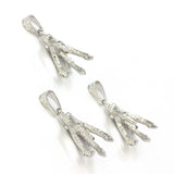 KFT 10Pcs Metal Dargon Claw Inlay Bails 16mm Round Ball Beads Making