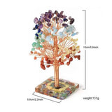 7 Chakra Natural Crystal Tree of Life Money Tree Agate Slices Resin Base