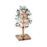 7 Chakra Natural Crystal Tree of Life Money Tree Agate Slices Resin Base